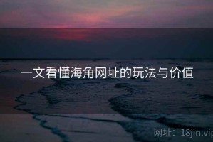 一文看懂海角网址的玩法与价值