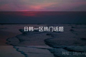 日韩一区热门话题