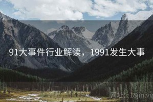 91大事件行业解读，1991发生大事