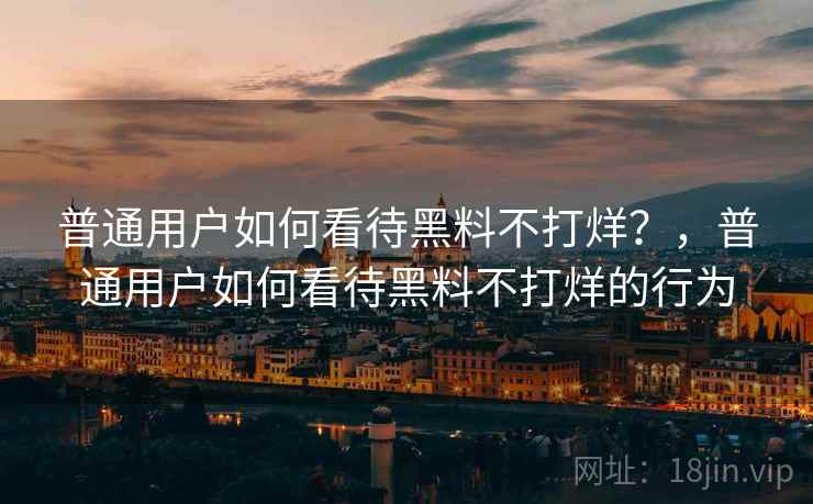 普通用户如何看待黑料不打烊?,普通用户如何看待黑料不打烊的行为 普通用户如何看待黑料不打烊?,普通用户如何看待黑料不打烊的行为